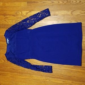 Antonio Melani royal blue dress with lace details